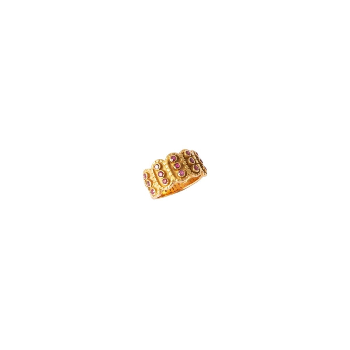 Bague en or jaune martelé - Castafiore