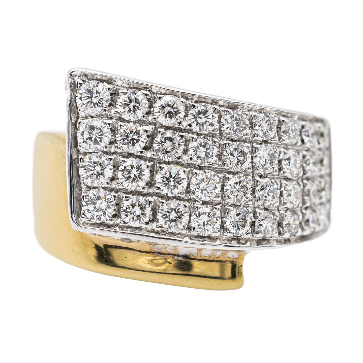 Bague en or jaune, or blanc et diamant - Castafiore