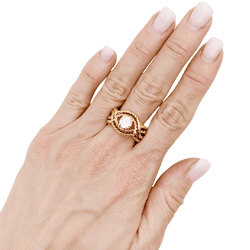 Bague en or jaune, or blanc et diamant - Castafiore
