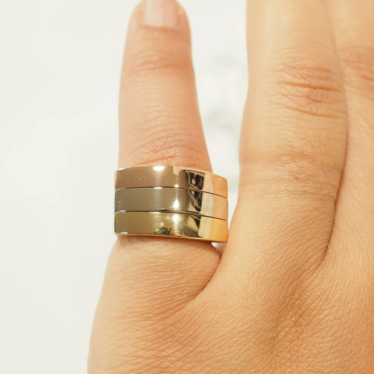 Bague en or jaune, or rose, et or blanc - Castafiore