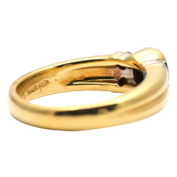 Bague en or jaune, saphir et diamants - Castafiore