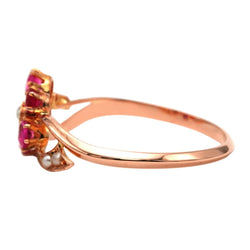 Bague en or jaune, saphirs et perles - Castafiore