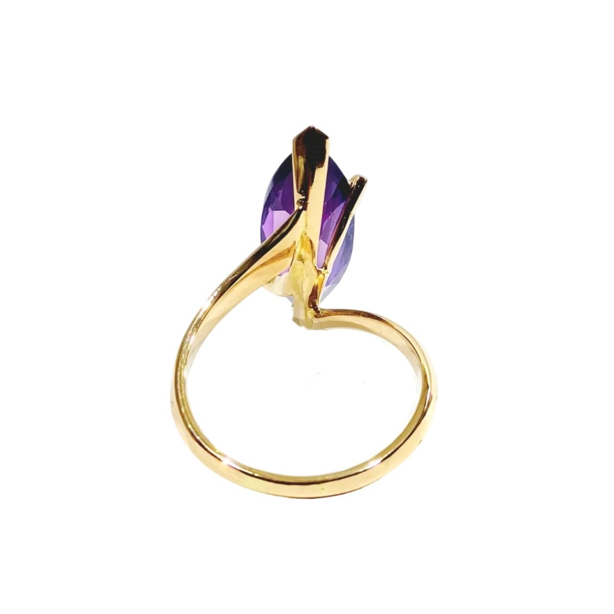 Bague en or rose et améthyste - Castafiore