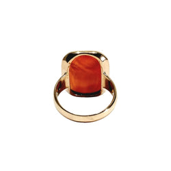 Bague en or rose et cornaline - Castafiore
