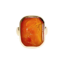 Bague en or rose et cornaline - Castafiore