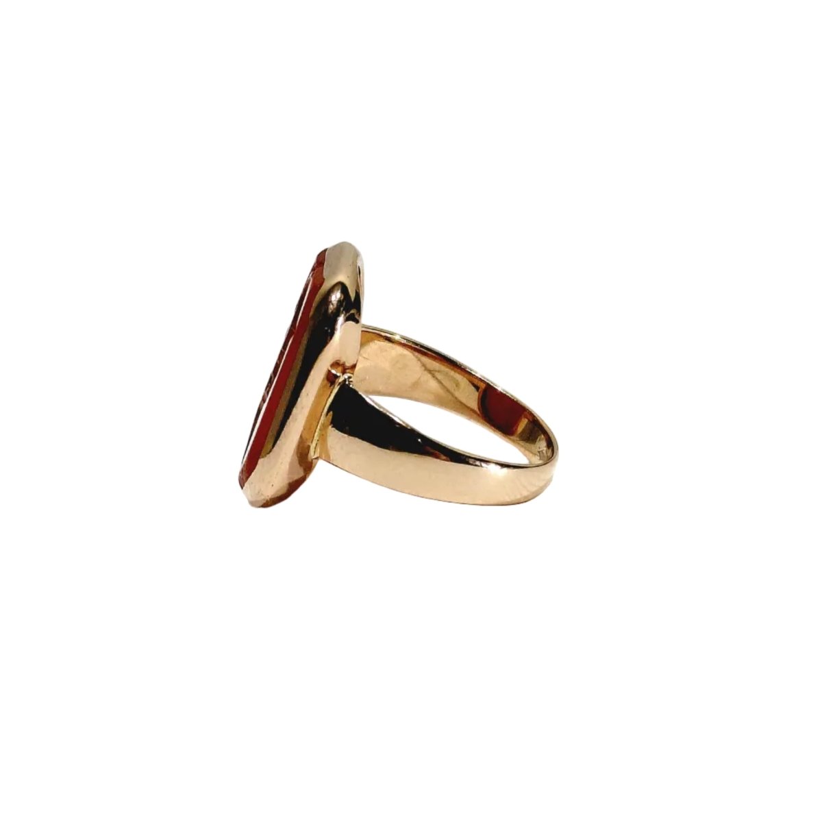 Bague en or rose et cornaline - Castafiore