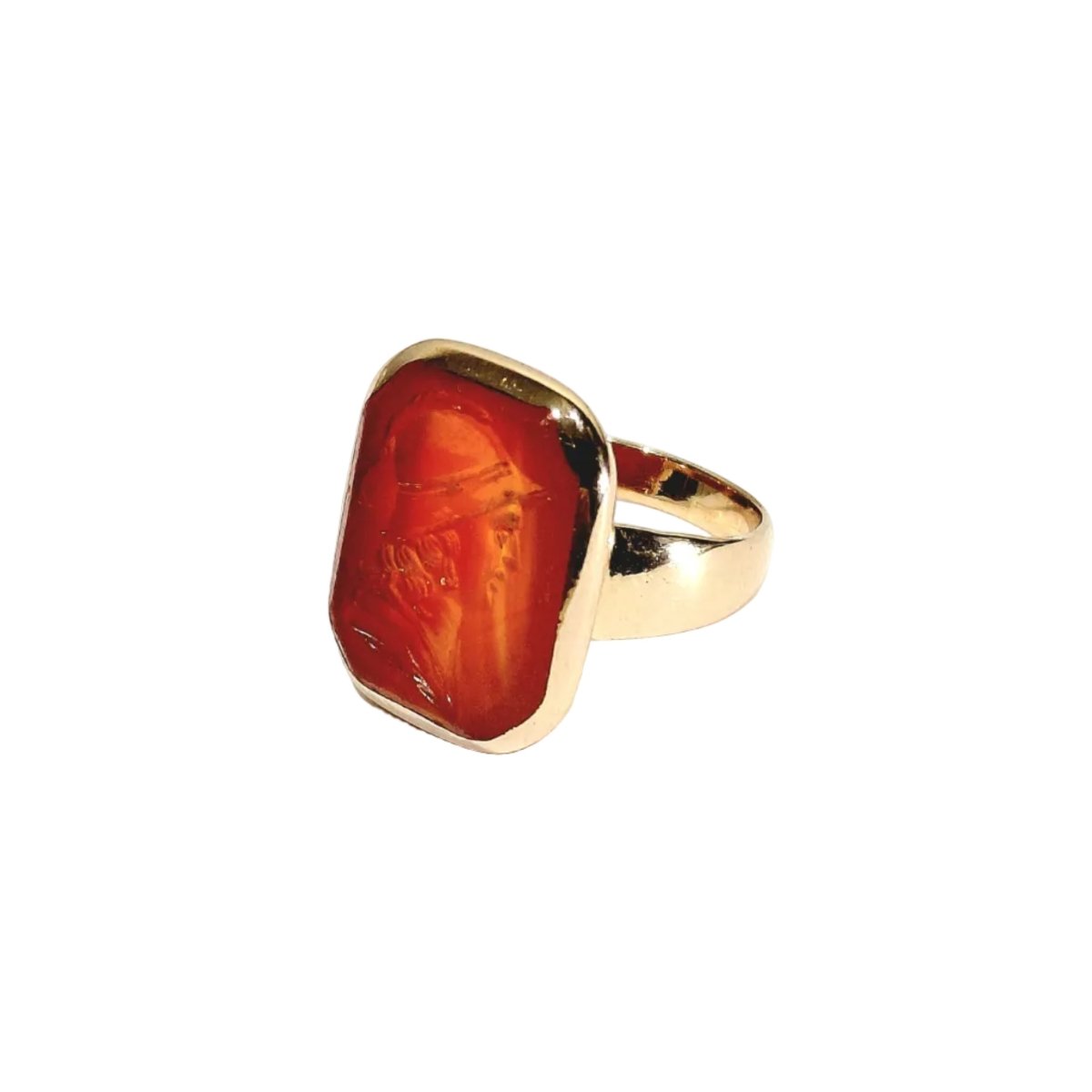 Bague en or rose et cornaline - Castafiore