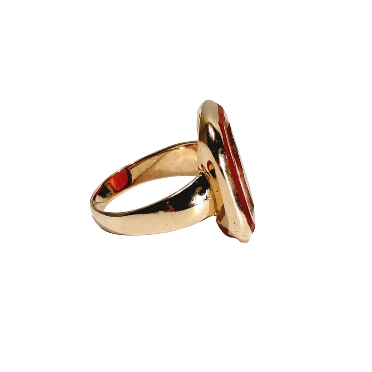 Bague en or rose et cornaline - Castafiore