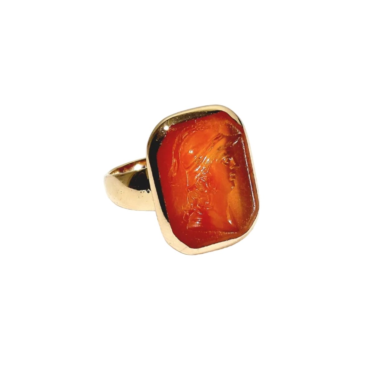 Bague en or rose et cornaline - Castafiore