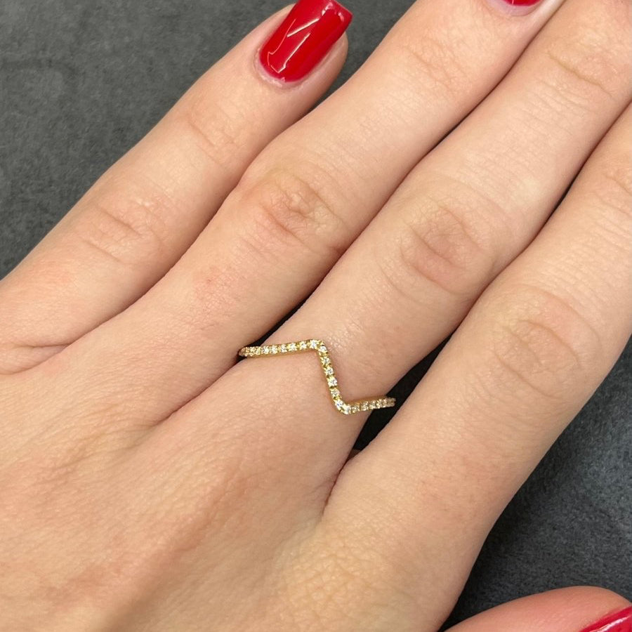 Bague en or rose et diamants - Castafiore