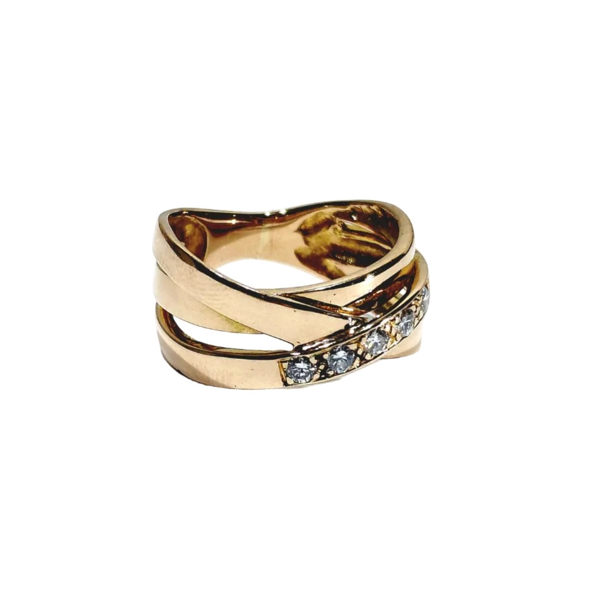 Bague en or rose et diamants - Castafiore