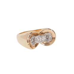 Bague en or rose et diamants - Castafiore