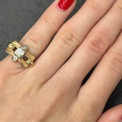 Bague en or rose et diamants - Castafiore