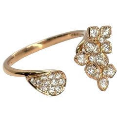 Bague en or rose et diamants - Castafiore