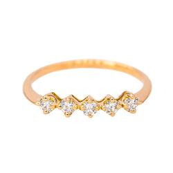 Bague en or rose et diamants - Castafiore