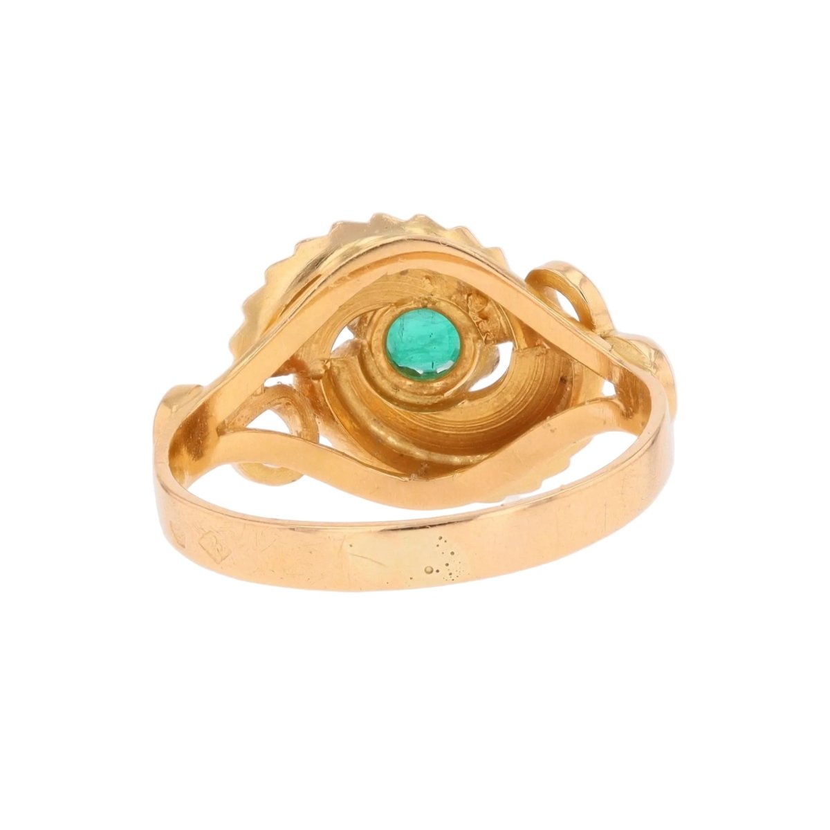 Bague en or rose et émeraude - Castafiore