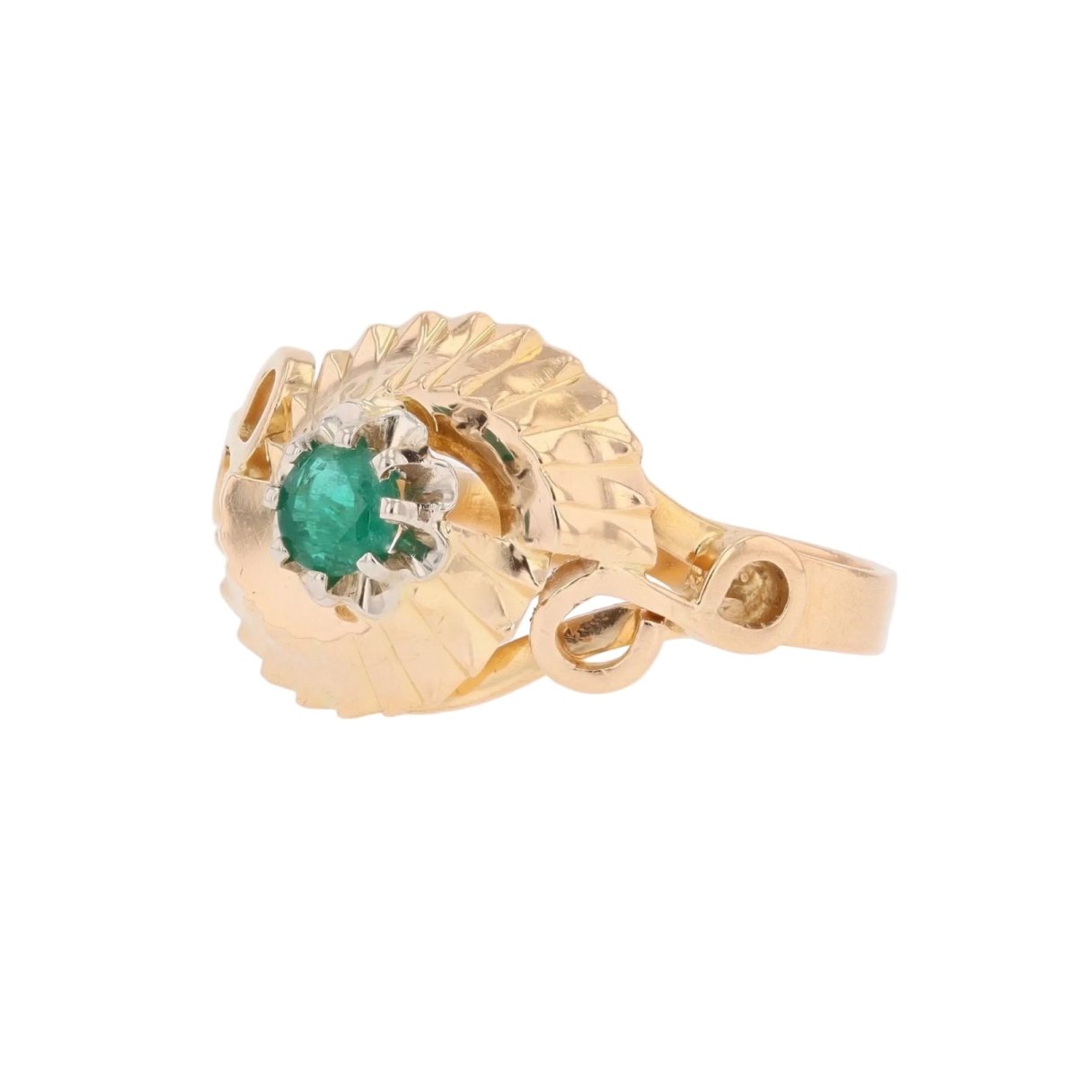 Bague en or rose et émeraude - Castafiore