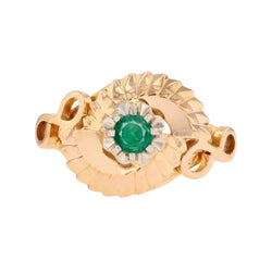 Bague en or rose et émeraude - Castafiore