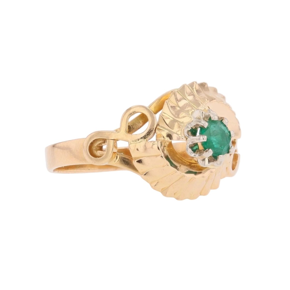 Bague en or rose et émeraude - Castafiore