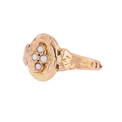 Bague en or rose et perles - Castafiore