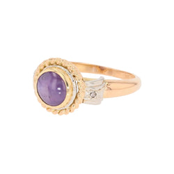 Bague en or rose, saphiret diamants - Castafiore