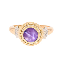 Bague en or rose, saphiret diamants - Castafiore