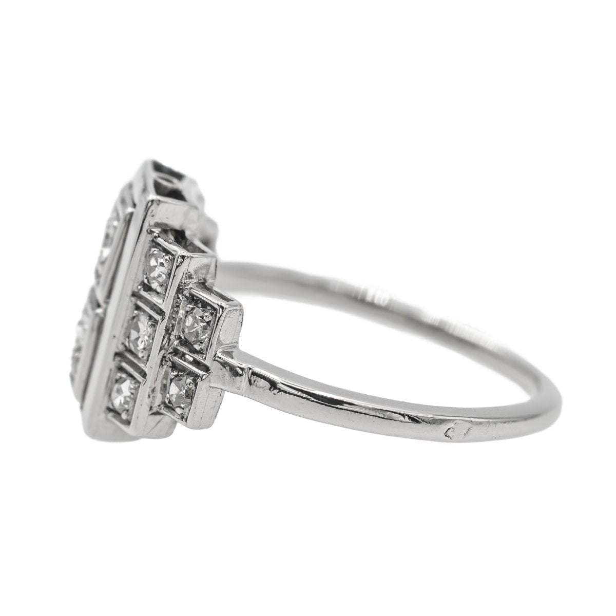 Bague en platine et diamant - Castafiore