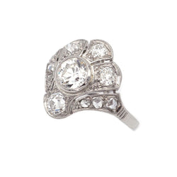 Bague en platine et diamants - Castafiore