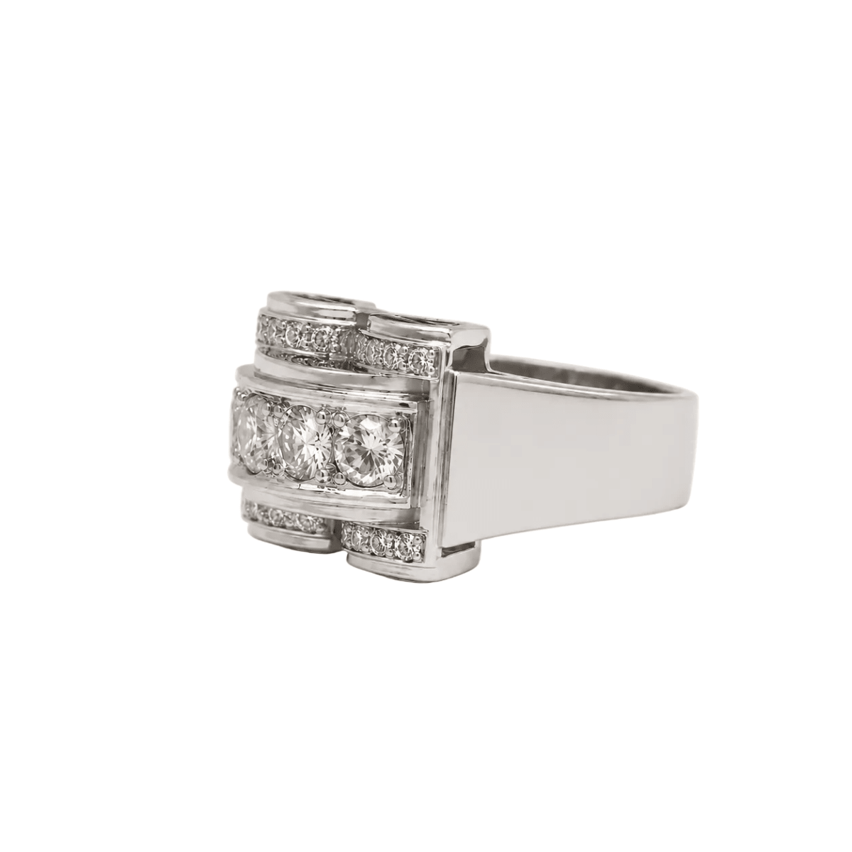 Bague en platine et diamants - Castafiore