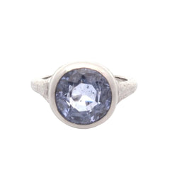 Bague en platine et saphir - Castafiore