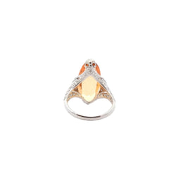 Bague en platine, topaze et diamants - Castafiore