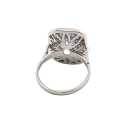 Bague Entourage en or blanc, aigue - marine et diamants - Castafiore