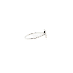 Bague Entourage en or blanc, diamant fancy light purplish pink et diamants - Castafiore