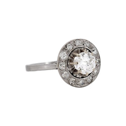 Bague Entourage en or blanc et diamants - Castafiore