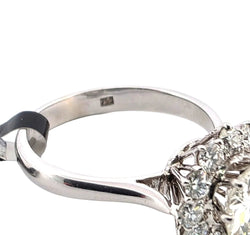 Bague Entourage en or blanc et diamants - Castafiore