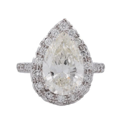 Bague Entourage en or blanc et diamants - Castafiore