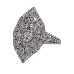 Bague Entourage en or blanc et diamants - Castafiore