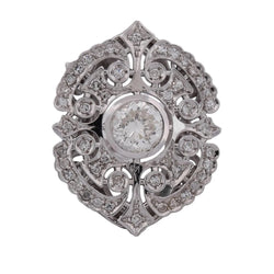 Bague Entourage en or blanc et diamants - Castafiore