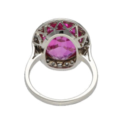 Bague Entourage en or blanc, verneuil et diamants - Castafiore