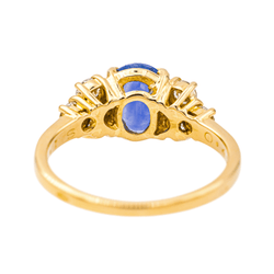 Bague Entourage en or jaune et saphir - Castafiore