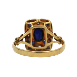 Bague Entourage en or jaune, platine, saphirs et diamants - Castafiore