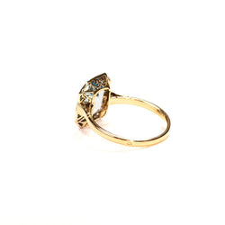 Bague Entourage en or jaune, topaze et diamants - Castafiore
