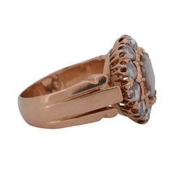 Bague Entourage en or rose et diamants - Castafiore
