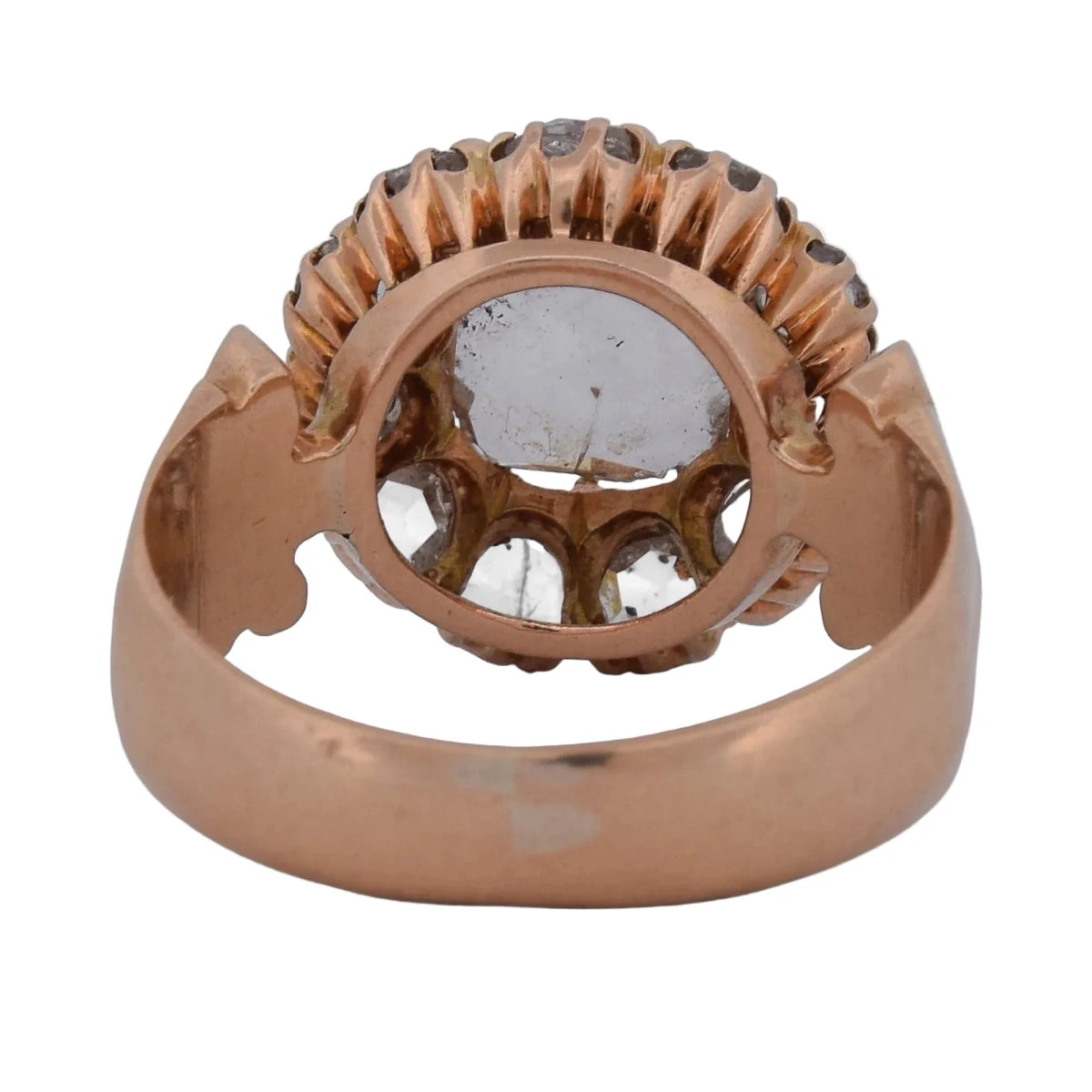 Bague Entourage en or rose et diamants - Castafiore