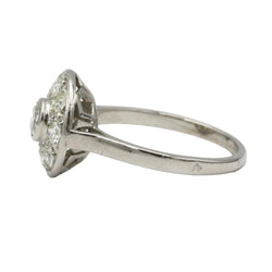 Bague Entourage en platine et diamants - Castafiore