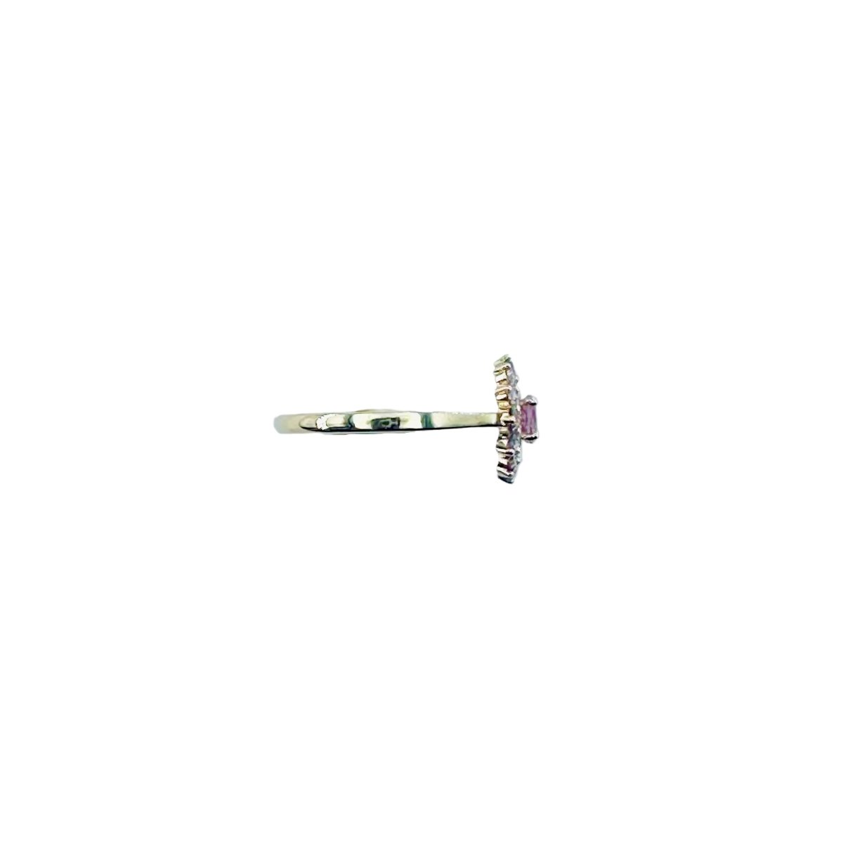 Bague Entourage GEMMYO "Lefkos Camaïeux" en or jaune, tourmaline et diamants - Castafiore