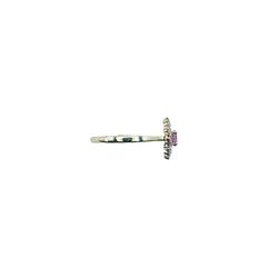 Bague Entourage GEMMYO "Lefkos Camaïeux" en or jaune, tourmaline et diamants - Castafiore
