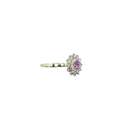 Bague Entourage GEMMYO "Lefkos Camaïeux" en or jaune, tourmaline et diamants - Castafiore