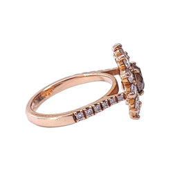 Bague Entourage GEMMYO "Lefkos" en or rose et diamants - Castafiore