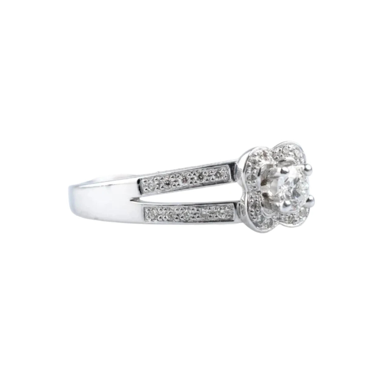 Bague Entourage MAUBOUSSIN "Moi aime toi" en or blanc et diamants - Castafiore